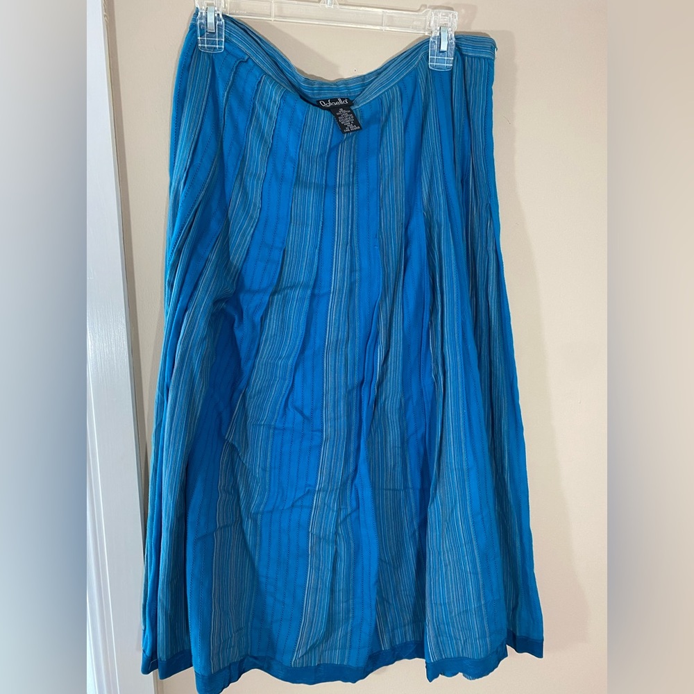 Blue striped skirt